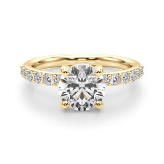 Ladies Round Side Stones Engagement Ring 51277