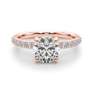 Ladies Round Side Stones Engagement Ring 51277