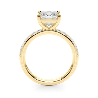 Ladies Princess Cut Side Stones Engagement Ring 51278