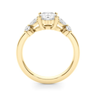 Ladies Sidestone Oval Engagement Ring 51287