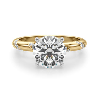 Ladies Sidestone Round Engagement Ring 51307