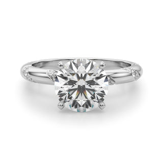 Ladies Sidestone Round Engagement Ring 51307