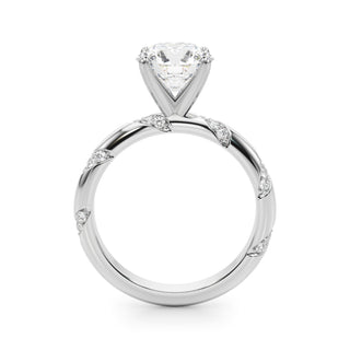 Ladies Sidestone Round Engagement Ring 51307