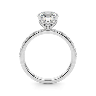 Ladies Sidestone Engagement Ring 51317