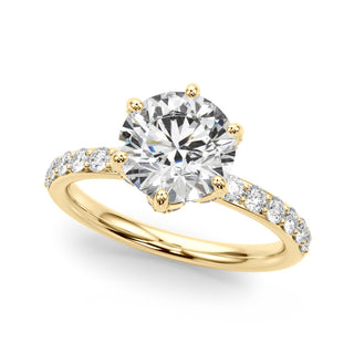 Ladies Sidestone Engagement Ring 51329