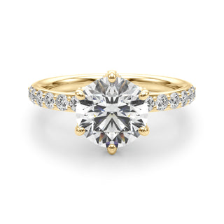 Ladies Sidestone Engagement Ring 51329