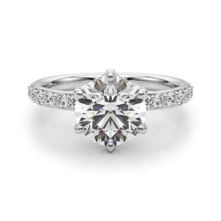 Ladies Sidestone Engagement Ring 51329