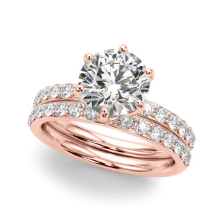 Ladies Sidestone Engagement Ring 51329