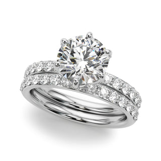 Ladies Sidestone Engagement Ring 51329