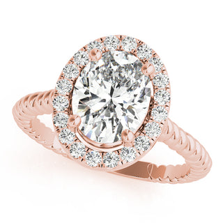 Ladies Solitaire Oval Engagement Ring 84674