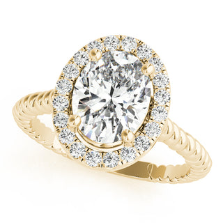 Ladies Solitaire Oval Engagement Ring 84674