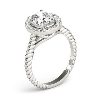 Ladies Solitaire Oval Engagement Ring 84674