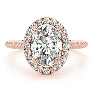 Ladies Solitaire Oval Engagement Ring 84674