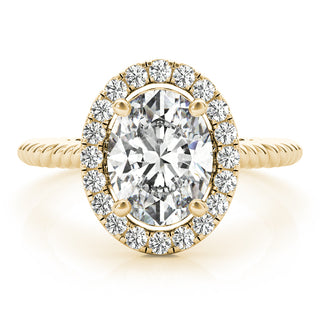 Ladies Solitaire Oval Engagement Ring 84674