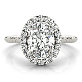 Ladies Solitaire Oval Engagement Ring 84674