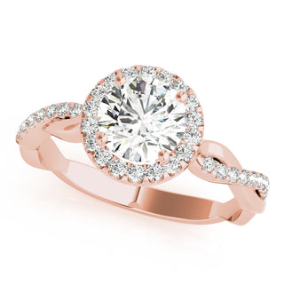 Ladies Halo Round Engagement Ring 85137