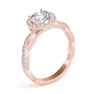 Ladies Halo Round Engagement Ring 85137