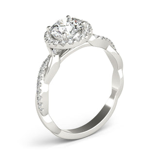 Ladies Halo Round Engagement Ring 85137