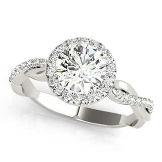 Ladies Halo Round Engagement Ring 85137