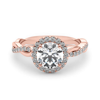 Ladies Halo Round Engagement Ring 85137