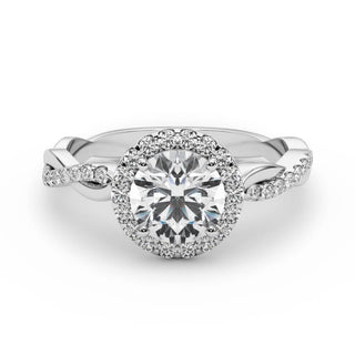 Ladies Halo Round Engagement Ring 85137