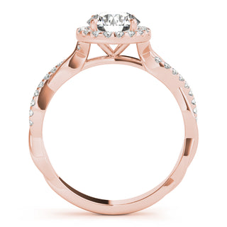 Ladies Halo Round Engagement Ring 85137