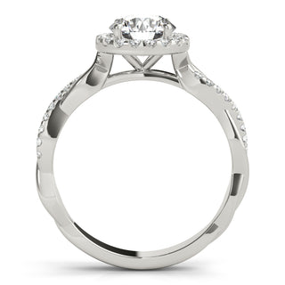 Ladies Halo Round Engagement Ring 85137