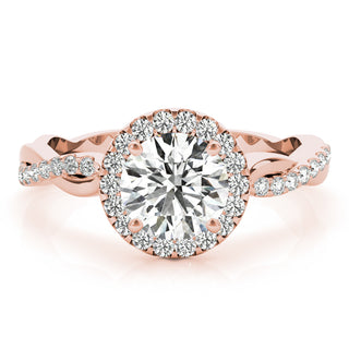 Ladies Halo Round Engagement Ring 85137