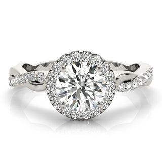 Ladies Halo Round Engagement Ring 85137