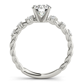 Ladies Sidestone Round Engagement Ring 85261