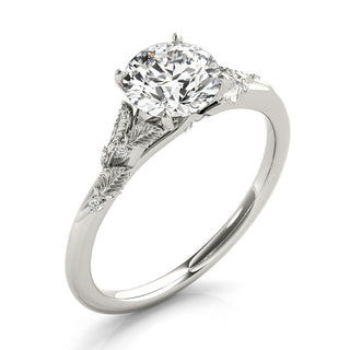 Ladies Sidestone Round Engagement Ring 85275