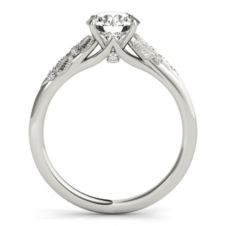 Ladies Sidestone Round Engagement Ring 85275