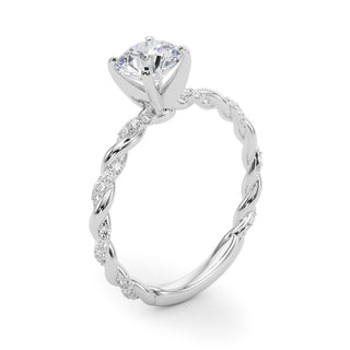 Ladies Sidestone Round Engagement Ring 85290