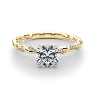 Ladies Sidestone Round Engagement Ring 85290