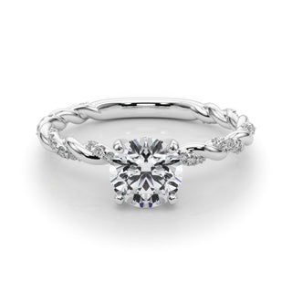 Ladies Sidestone Round Engagement Ring 85290