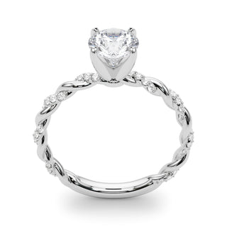 Ladies Sidestone Round Engagement Ring 85290