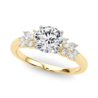 Ladies Sidestone Round Engagement Ring 85335