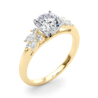 Ladies Sidestone Round Engagement Ring 85335