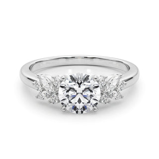 Ladies Sidestone Round Engagement Ring 85335