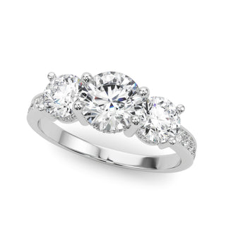 Ladies Three-Stone Engagement Ring 85343 Lab Grown