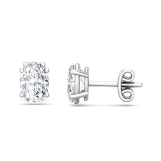 Timeless Oval Lab Grown Diamond Stud Earrings