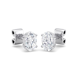 Timeless Oval Lab Grown Diamond Stud Earrings