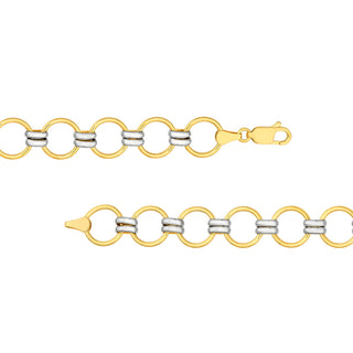 Two-Tone Round Link Necklace