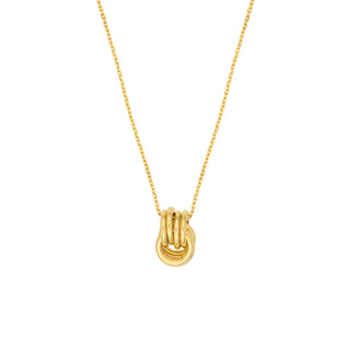 Love Knot Pendant Cable Necklace