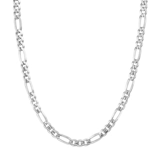 Sterling Silver 6.75mm Concave Figaro Chain with Lobster