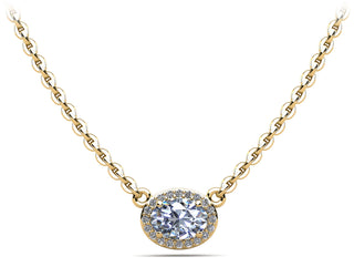 Ladies Halo Pendant SP128