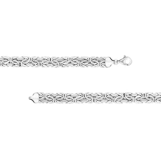 Silver 7mm Flat Byzantine Chain