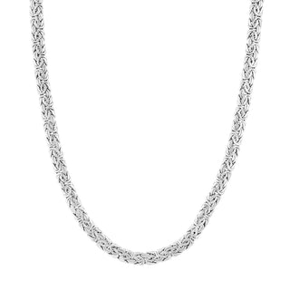 Silver 7mm Flat Byzantine Chain