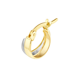 Two-tone Side-by-Side Mini Hoop Earrings