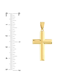 17.90mm Two Tone Knife Edge Cross Pendant